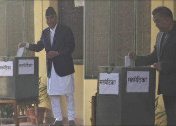 कांग्रेसको संसदीय दलको नेता चयनकालागि चुनावको मतदान सकियो
