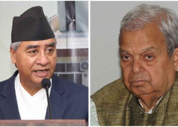 प्रधानमन्त्री देउवा र लोसपा अध्यक्ष ठाकुरबीच भेटवार्ता