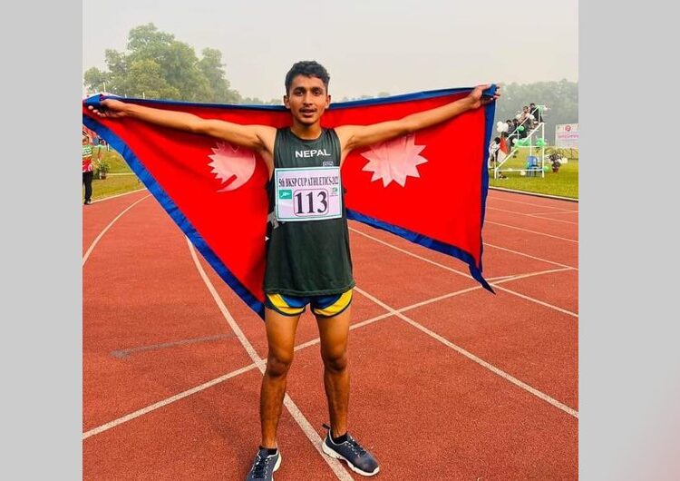 अन्तराष्ट्रिय बीकेएसपी कप एथलेटिक्स च्याम्पियनसीपमा नेपालले रजत जित्याे
