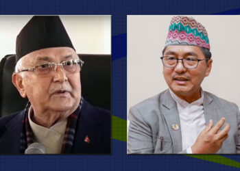 एमाले अध्यक्ष एमाले अध्यक्ष ओली र राप्रपाका अध्यक्ष लिङ्देनबीच छलफल