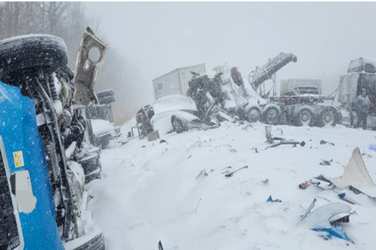 हिमआँधीमा परी अमेरिका र क्यानडाका ३८ जनाले ज्यान गुमायाे