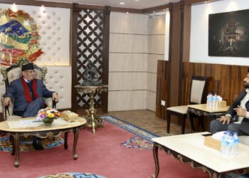 प्रम प्रचण्ड र गृहमन्त्री रवि लामिछानेबीच भेटवार्ता