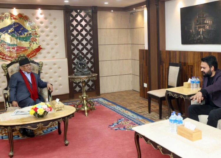 प्रधानमन्त्री र काठमाडौं महानगर प्रमुखबीच भेटवार्ता