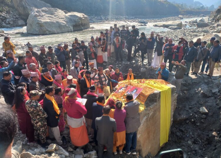 कालीगण्डकीबाट अयोध्या लगिने शिलाको विधिवत पूजन सम्पन्न