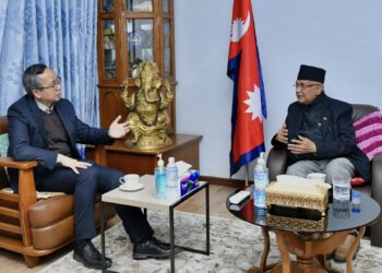 एमाले अध्यक्ष ओली र चिनियाँ राजदूतबीच भेटवार्ता