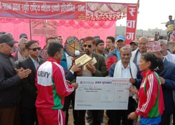 राष्ट्रिय महिला हक्की प्रतियोगिताको उपाधि विभागीय टोली नेपाल आर्मीले जित्याे