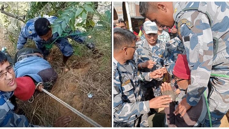 भिरमा अड्किएका व्यक्तिको सकुशल उद्धार