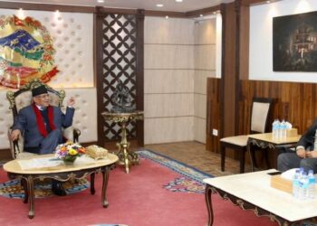 प्रधानमन्त्री प्रचण्ड र रास्वपाका सभापति लामिछानेबीच भेटवार्ता