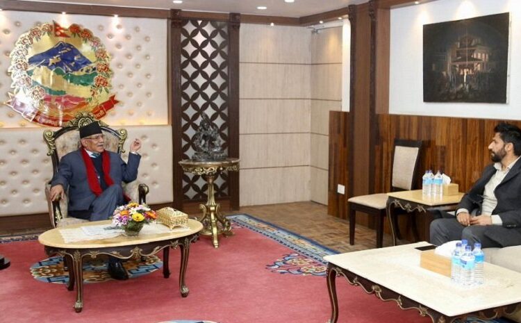 प्रधानमन्त्री प्रचण्ड र रास्वपाका सभापति लामिछानेबीच भेटवार्ता