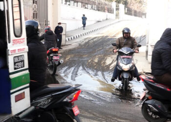सिंहदरबारकाे पूर्वी गेट अगाडि ढल फुटेर दुर्गन्ध