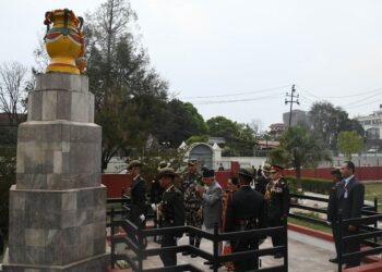President Paudel lays wreath at Martyr Memorial in Lainchaur