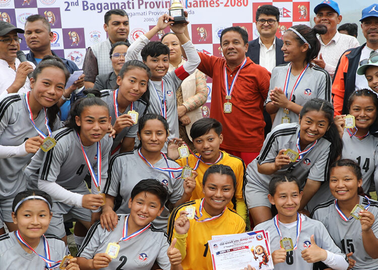 दोस्रो बागमती प्रदेश खेलकुदअन्तर्गत महिला फुटबलको उपाधि काठमाडौंले जित्याे