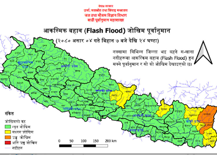 अझै बाढीको उच्च जोखिम