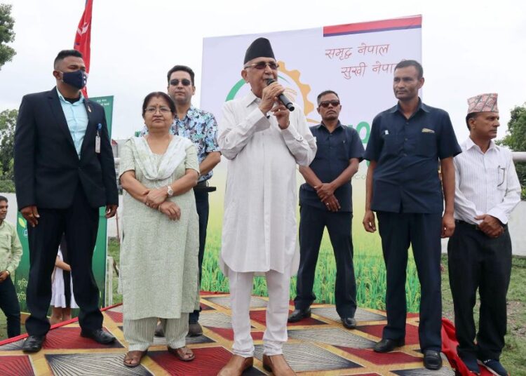 कृषिलाई सहकार्य, सहकारी, सामूहिक प्रणालीबाट अघि बढाउनु पर्छ : अध्यक्ष ओली