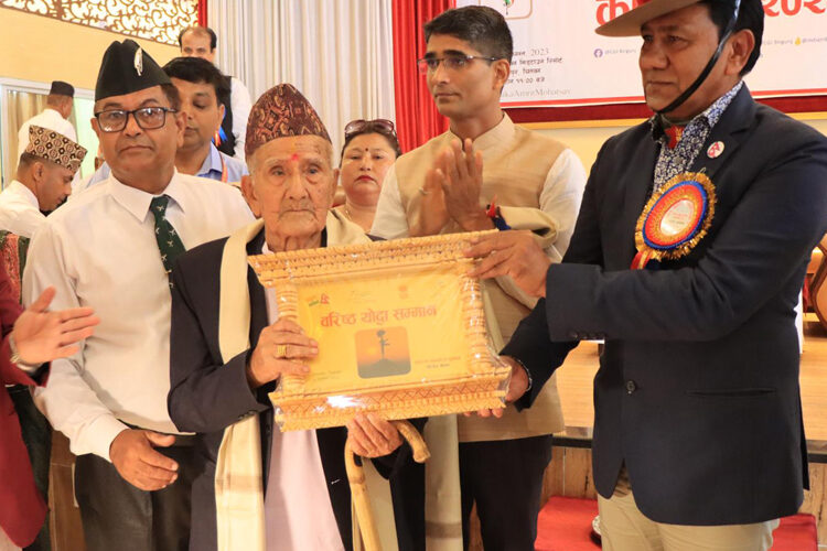 41 Ex-Indian Gurkha Army of Chitwan honoured