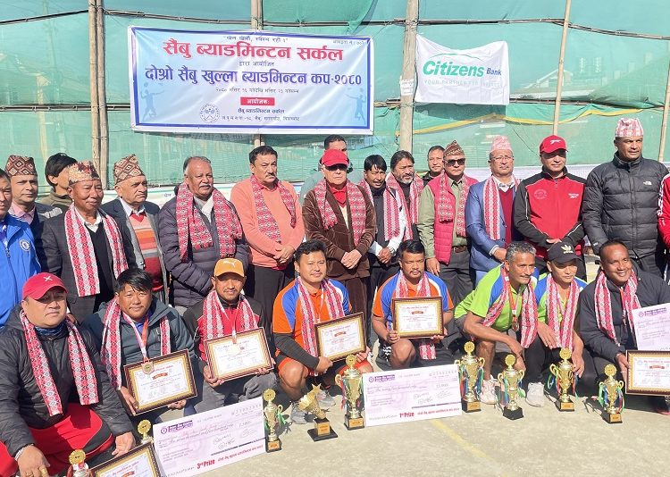 सैबु व्याडमिन्टनमा कालिका क्लबका ठकुरी र गुरुङको टीम विजयी
