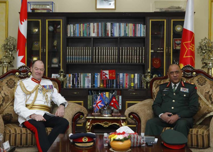 प्रधान सेनापति शर्मा र बेलायतका सेना प्रमुख  बिच भेटवार्ता