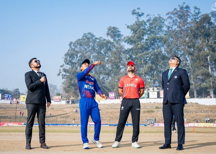 नेपालविरुद्धको दोस्रो खेलमा क्यानडाले टस जितेर ब्याटिङ जारी