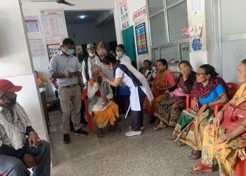 एक दिने निः शुल्क आँखा परिक्षण शिविर सम्पन्न