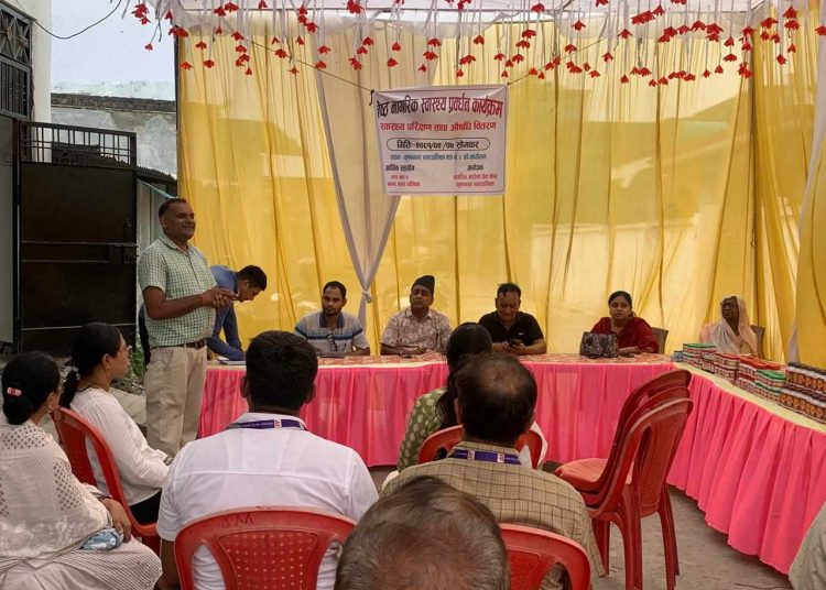 कृष्णनगरमा जेष्ठ नागरिक स्वास्थ्य परीक्षण तथा औषधि वितरण कार्यक्रम सम्पन्न