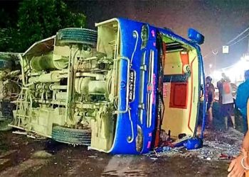 भारतमा नेपालीहरु सवार बस दुर्घटनामा ३० भन्दा बढी घाइते