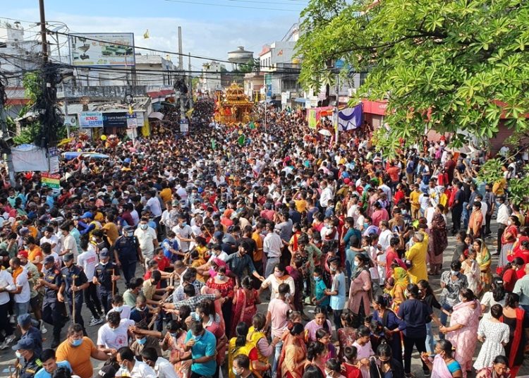 विराटनगरको राधाकृष्ण रथयात्रा दिउँसो ३ प्रारम्भ हुने