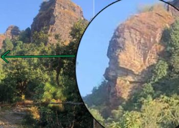 “डहरे देउराली”मा करिब १०० फिट अग्लो विशाल भैरबको अर्धकद फेला