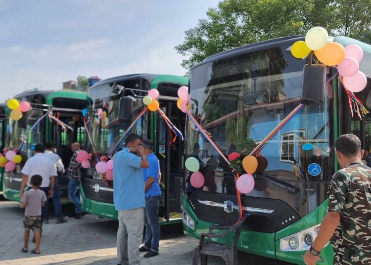 इटहरीमा आजदेखि विद्युतीय बसबाट सेवा सुरु