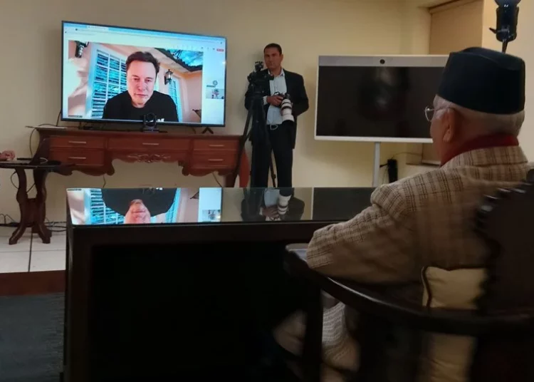 एलन मस्कसँग प्रम ओलीले गरे भर्चुअल वार्ता