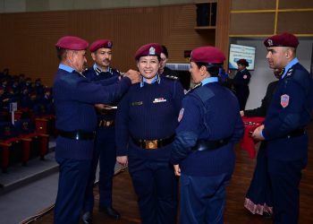 ६ जना प्राविधिक प्रहरी अधिकृतहरू दर्ज्यानी चिन्हद्वारा सुशोभित