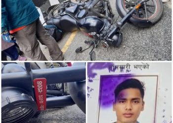 नारायणगढ–मुग्लिन सडकखण्डमा मोटरसाइकल दुर्घटना