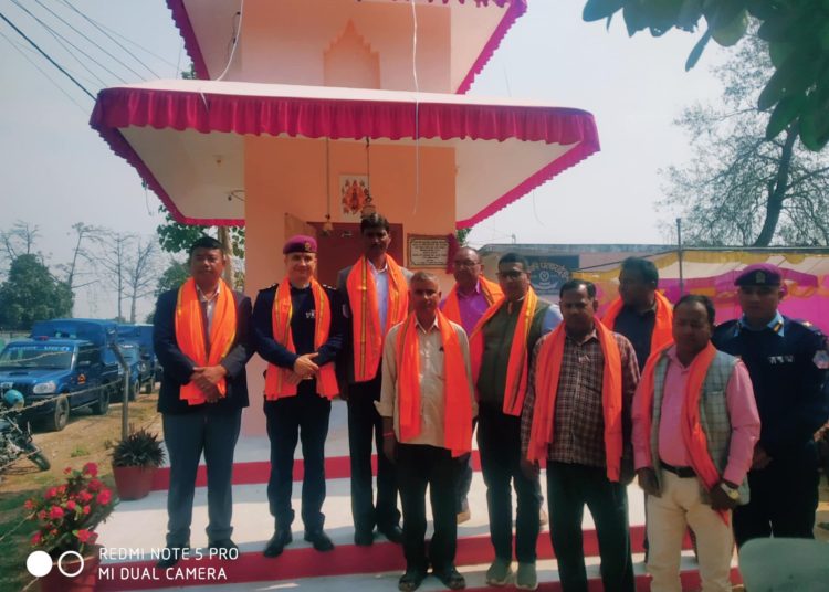 दुर्गा भवानीको मन्दिर प्रहरी उपरीक्षक भट्टद्वारा समुद्घाटन