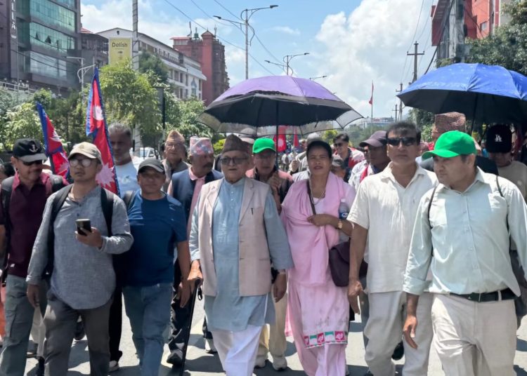 राजावादीकाे  पूर्वनिर्धारित प्रदर्शनस्थल परिवर्तन