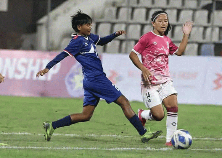 नेपालले भुटानलाई ६-१ गोलले हरायाे