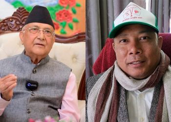 रेशम चौधरी र प्रधानमन्त्री ओलीबिच भेटवार्ता