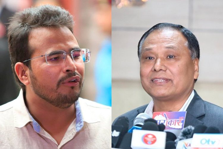 ग्लोबल हिरो अवार्ड  ज्ञानेन्द्र र कुलमानलाई प्रदान गरिदै