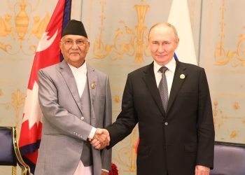 प्रधानमन्त्री ओली र रुसी राष्ट्रपति पुटिनबीच भेटवार्ता