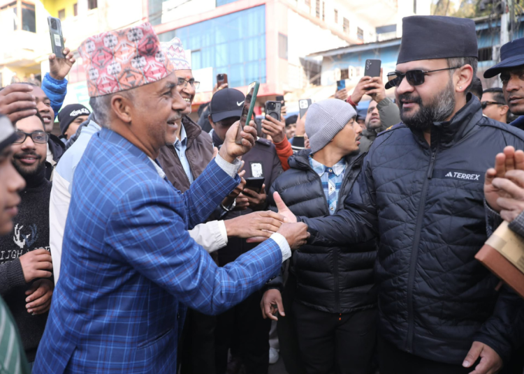 चुनावी प्रचारका लागि नेता बालेन शाह इलाम पुगे