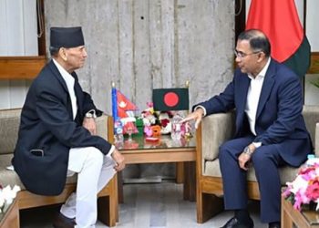 बङ्गलादेशका प्रधानमन्त्री र परराष्ट्रमन्त्री बालानन्द शर्माबीच भेट