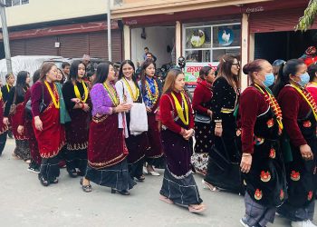 बागलुङ बजार परिक्रममा मगर एकता दिवस मनाइयाे