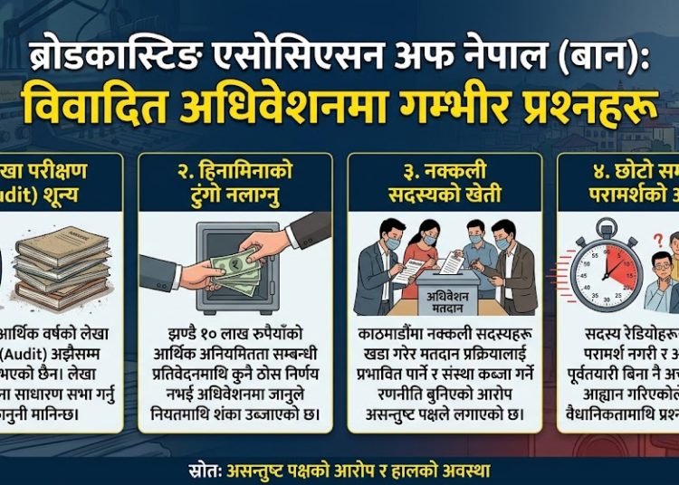 रेडियो सञ्चालकहरूको छाता संगठन वान भित्र चरम विवाद