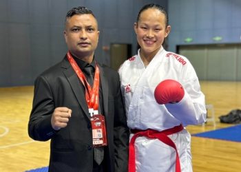 एरिकाले कराते वान प्रिमियर लिगमा रजत पदक जितिन्