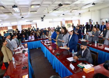 १२ वटा संसदीय समिति सभापतिले शपथ ग्रहण