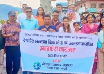 विश्व प्रेस स्वतन्त्रता दिवशका अवसरमा सिन्धुलीमा प्रभातफेरि र कोणसभा