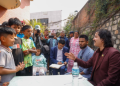 बनेपामा रहेको सुकुम्बासी होल्डिङ सेन्टरको निरीक्षण