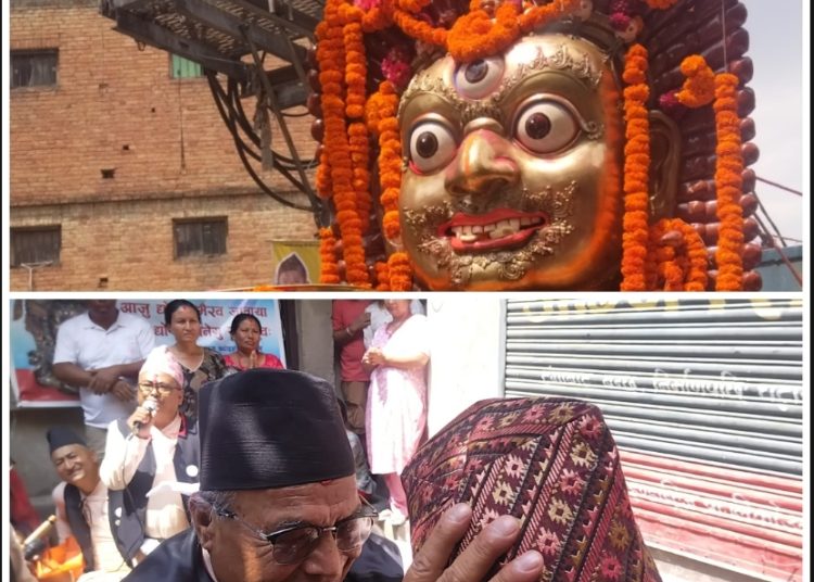 कीर्तिपुरमा हाथु  द्यःकाे आगमन