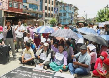 सुकुम्बासी मोर्चा नेपालद्वारा मण्डलामा प्रदर्शन