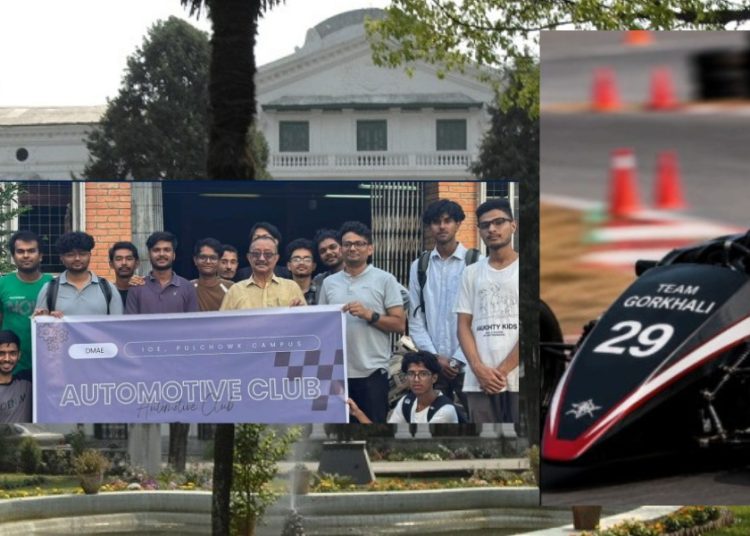 इन्जिनियरिङ कलेजका विद्यार्थीहरू रेसिङ कार निर्माण गरेर प्रदर्शन गर्ने