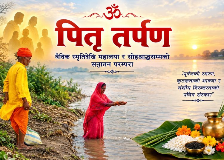 पितृ तर्पण : वैदिक स्मृतिदेखि महालया र सोह्रश्राद्धसम्मको सनातन परम्परा