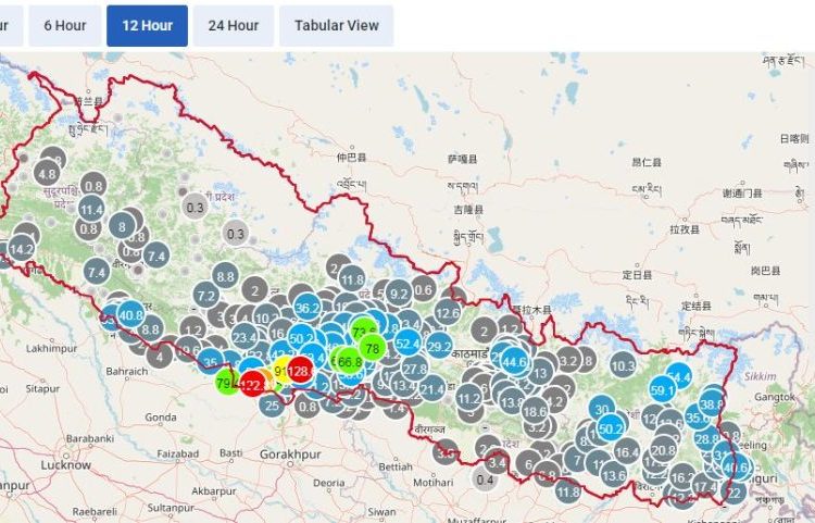 उपत्यकासहित देशका धेरै ठाउँमा वर्षा